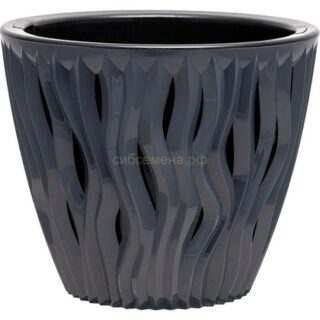 Кашпо ВДОХНОВЕНИЕ 2.25л пудровый/антрацит