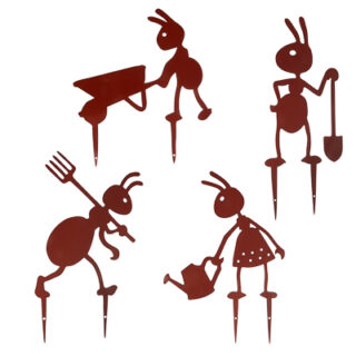 Фигура садовая Муравей большой 40см, металл 4 вида, цена за 1 шт