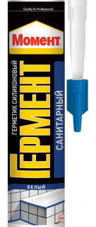 Герметик силиконовый санитарный белый МОМЕНТ ГЕРМЕНТ 280 мл.