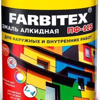 Эмаль ФАРБИТЕКС ПФ-115, 5 кг,белая
