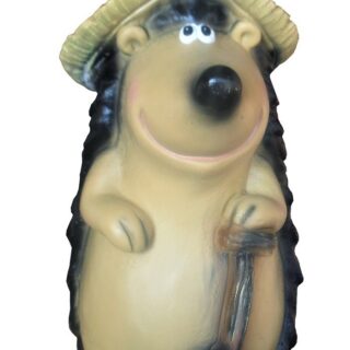 Фигура садовая ЕЖИК В ШЛЯПЕ С ЛОПАТОЙ H-43см