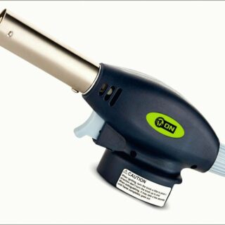 3-ON Горелка газовая с пьезорозжигом, цанг.захват, шир.сопло, латунь 17х6,6х5,1см