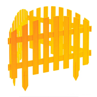 Забор декоративный "ВИНТАЖ", 28 х 300 см, белый/желтый// Россия