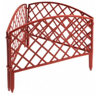 Забор декоративный "СЕТКА", 28 х 300 см, белый, терракот// Россия