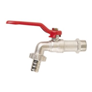 Кран водоразборный кор. излив со штуцером, 3/4"