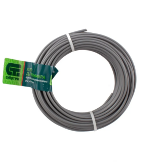 Леска для триммера круглая, армированная алюминием, 2.4 мм х 15 м, Россия Сибртех