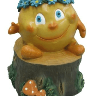 Фигура садовая КОЛОБОК НА ПНЕ /гипс/