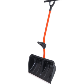 Лопата снеговая скрепер РАТНИК с алюм. планкой, мет.черенок, Т-ручкой и ручкой силы