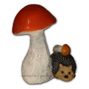 Фигура садовая ПОДОСИНОВИК С ЕЖОМ /гипс/