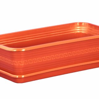 Ящик для рассады и цветов 450х225х125 терракот с поддоном ДЕКОР
