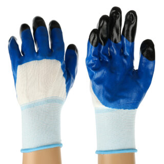 INBLOOM Перчатки садовые нейлон.с двойным нитриловым полуобливом