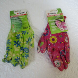 Перчатки садовые из полиэстера с нитриловым обливом, зеленые, S