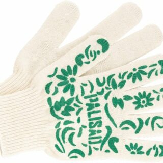 Перчатки садовые х/б, ПВХ узор "летний сад", 10 класс,  48 г