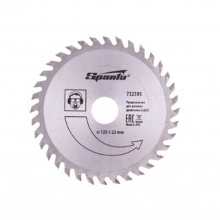 Пильный диск по дереву, 125 х 22мм, 36 зубьев// SPARTA