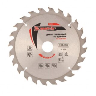 Пильный диск по дереву, 230 х 32мм, 24 зуба + кольцо 30/32// MATRIX  Professional