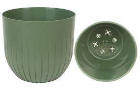 Кашпо АЛЬФА с вкладкой 4л нефритовый