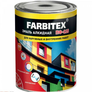 Эмаль ФАРБИТЕКС ПФ-115, 0,8кг, морская волна