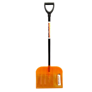 Лопата снеговая BAVARIA ORANGE из поликарбоната с изогнутым алюм. черенком на быстросбор соединении