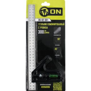 ON Угольник регулируемый с уровнем, 300мм