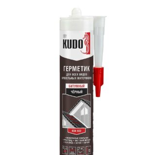 Клей-герметик КУДО битумный для всех видов кровли, черный, 280мл