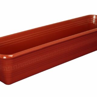 Ящик для рассады и цветов 640х170х120 ДЕКОР терракот/белый