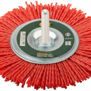 Щетка для дрели нейлон. плоская 100мм /FIT