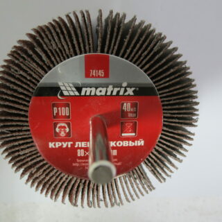 Круг лепестковый для дрели, радиальный, 80х30х6мм, Р 100// МАТРИКС
