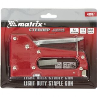 Степлер мебельный пластиковый, тип скобы 53, 4-8 мм// MATRIX