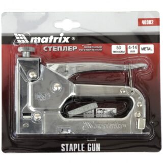 Степлер мебельный регулируемый, тип скобы 53, 4-14 мм// MATRIX M