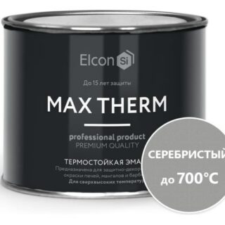 Эмаль ЭЛКОН термостойкая, серебристая,700 град. 0,4кг