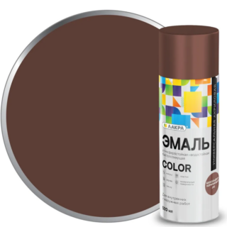 Краска аэрозольная Лакра Color ,быс/сох., шоколадно-коричневая 520мл