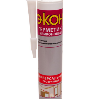 Герметик Силиконовый Санитарный "ЭКОН" (прозрачный), 280 мл