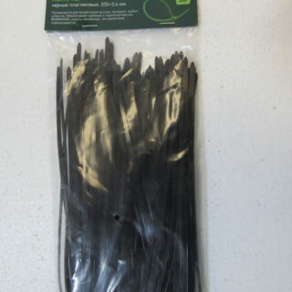 Хомуты, 180 х 3,6 мм, пластмассовые, черные, 100 шт.// СИБРТЕХ