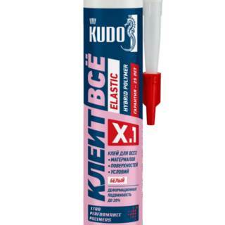 Клей КУДО КЛЕИТ ВСЕ ELASTIC на основе гибридных полимеров, белый, 280 мл