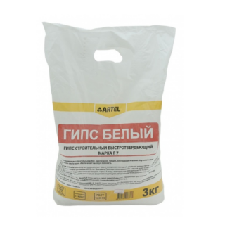 Гипс Г-7(алебастр) 3кг.