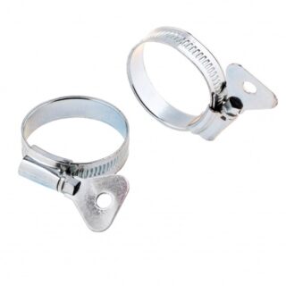 Хомуты металлические, червячные 32-44 мм, ширина 12 мм, W1, с металлическим ключом, 1 шт Сибртех