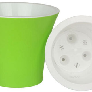 Кашпо СИТИ 3,3л лайм-белый