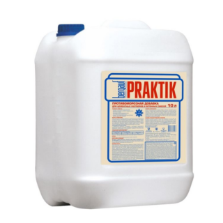Противоморозная добавка Praktik для цементных растворов и бетонных смесей 10л