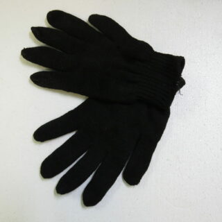 Перчатки полушерстянные ДВОЙНЫЕ (черные)