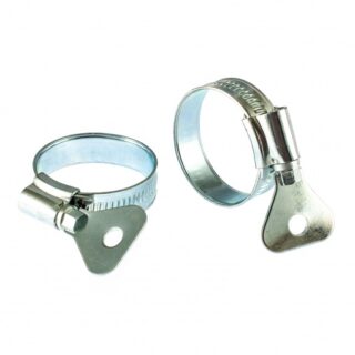 Хомуты металлические, червячные 19-29 мм, ширина 12 мм, W1, с металлическим ключом, 1 шт Сибртех