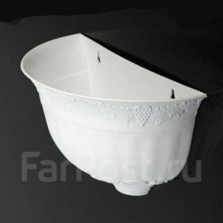 Кашпо настенное Ангара/Афины 32см, терракот/ белое/колор