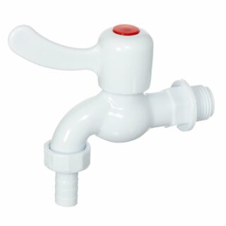 Кран водоразборный ручка-флаг пластик 1/2" со штуцером