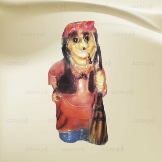 Фигура садовая Баба ЯГА С МЕТЛОЙ Н-58см /гипс/