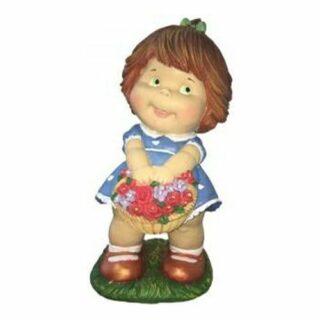 Фигура садовая ДЕВОЧКА С ЦВЕТАМИ Н-46см /полистоун/