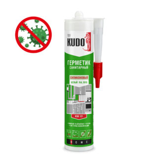 Герметик КУДО силиконовый санитарный белый 280мл