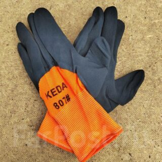 Перчатки облитые оранжевые/зеленые/синие, плотные (полный облив) КЕДА/СИНД