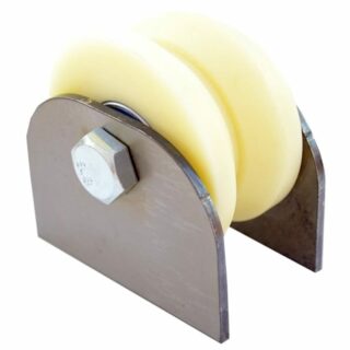 Ролик КАПРОЛОН d70мм под угол на ПЛАСТИНАХ