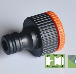 Адаптер (быстросъем) с внешней резьбой d3/4", с переходником d1/2 ТУРЦИЯ