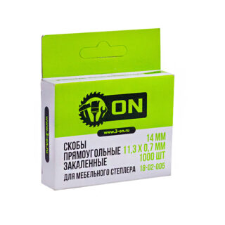 3-ON/FALCO Скоба для степлера мебельного 14мм (11,3*0,7мм) тип 53, 10