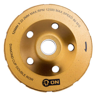 ЕРМАК/3-ON Чашка алмазная зачистная двухрядная 125мм.